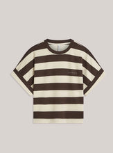 Load image into Gallery viewer, Summum Big Stripes Tee Coffee
