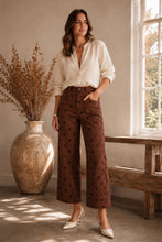 Load image into Gallery viewer, Lara Polka Barrel Jean in Brown
