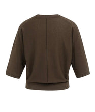 Load image into Gallery viewer, Yaya V Neck Sweater Chocolate
