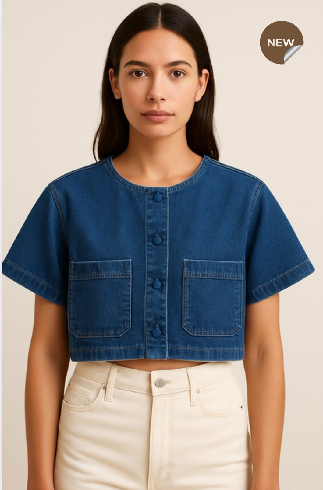 Lauren Dark Denim Short Sleeve Jacket
