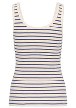 Load image into Gallery viewer, Part Two Roselyn Vest Blue Stripe*NEW
