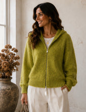 Load image into Gallery viewer, Mary Green Hooded Cardie
