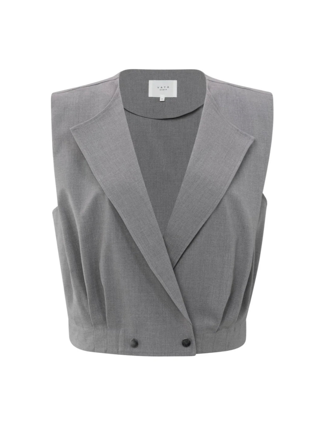Yasmine Grey Sleeveless Jacket