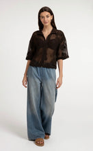 Load image into Gallery viewer, Yaya Mesh Jacket with Embellishments Brown
