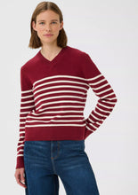 Load image into Gallery viewer, InWear Wallis Stripe Jumper Cabernet
