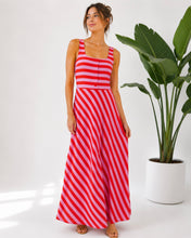 Load image into Gallery viewer, Annabelle Red &amp; Pink Stripe Dress
