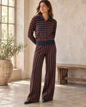 Load image into Gallery viewer, Clara Navy &amp; Rust Trouser
