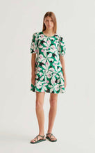 Load image into Gallery viewer, Clara Green Print Short Dress

