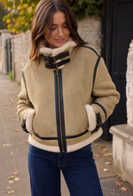 Load image into Gallery viewer, Nina Shearling Aviator Jacket
