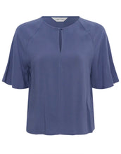 Load image into Gallery viewer, Part Two BertelinePw Blouse Blue Indigo *NEW

