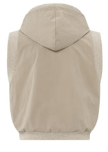 Load image into Gallery viewer, Yasmine Sleeveless bomber style top with hood
