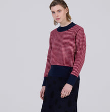Load image into Gallery viewer, Skatie Crimson/Navy Knit
