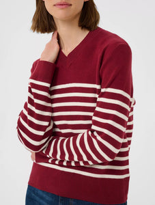 InWear Wallis Stripe Jumper Cabernet