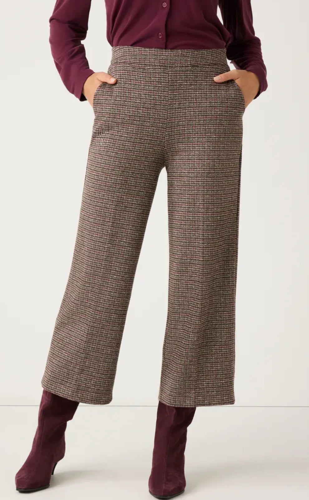 More and More Jersey Check Trouser