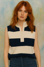 Load image into Gallery viewer, Connie Navy Stripe Top
