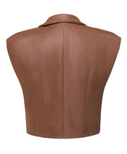 Load image into Gallery viewer, Aimee Camel Sleeveless Jkt
