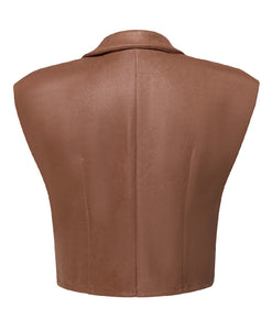 Aimee Camel Sleeveless Jkt