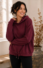 Load image into Gallery viewer, Nora Hoodie in Purple/Burgandy
