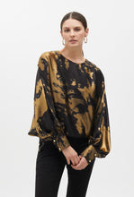 Load image into Gallery viewer, Maggie Black/Gold Blouse
