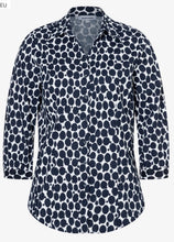 Load image into Gallery viewer, More &amp; More Navy/White Blouse
