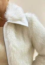 Load image into Gallery viewer, Connie White Faux Fur Jacket
