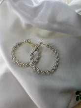 Load image into Gallery viewer, Sophia Large Pearl Hoops

