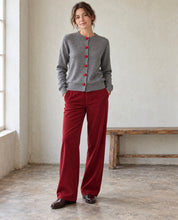 Load image into Gallery viewer, Clara Grey Cardi with Red Buttons

