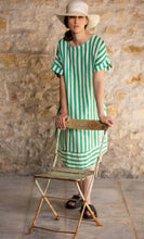 Load image into Gallery viewer, Mary Green Stripe Dress
