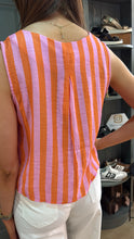 Load image into Gallery viewer, Annabelle Pink &amp; Orange Stripe Top
