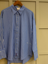 Load image into Gallery viewer, Nina Blue &amp; White Stripe Shirt
