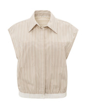 Load image into Gallery viewer, Yasmine Sleeveless Blouse with elastic hem Hummus
