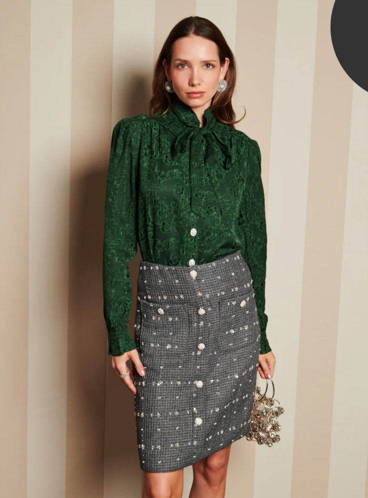 SJ Vanity Jacquard Blouse