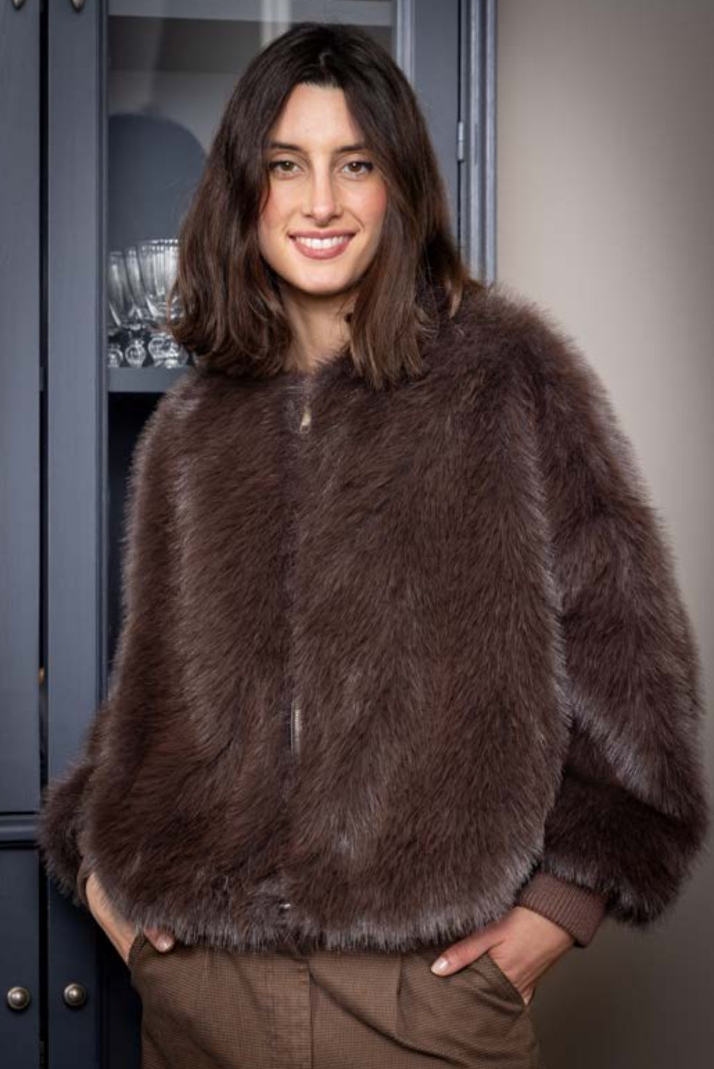 Mary Chocolate Faux Fur