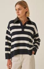 Load image into Gallery viewer, Connie Stripe Top contrast Collar
