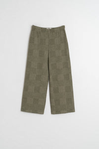 Nina Khaki Check Trousers