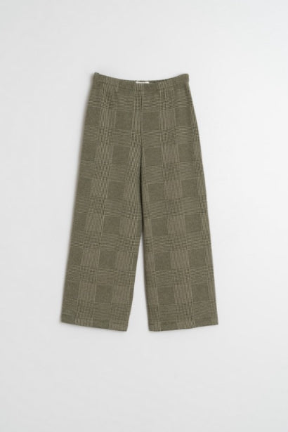 Nina Khaki Check Trousers