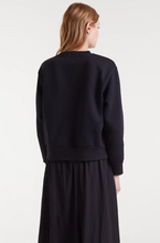 Load image into Gallery viewer, Clara Black Embellished Bow Sweatshirt
