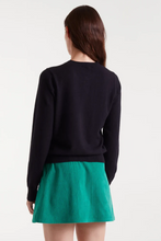 Load image into Gallery viewer, Clara Heart Button Black Cardigan

