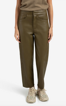 Load image into Gallery viewer, Yasmine Khaki Faux leather trousers
