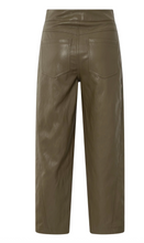 Load image into Gallery viewer, Yasmine Khaki Faux leather trousers
