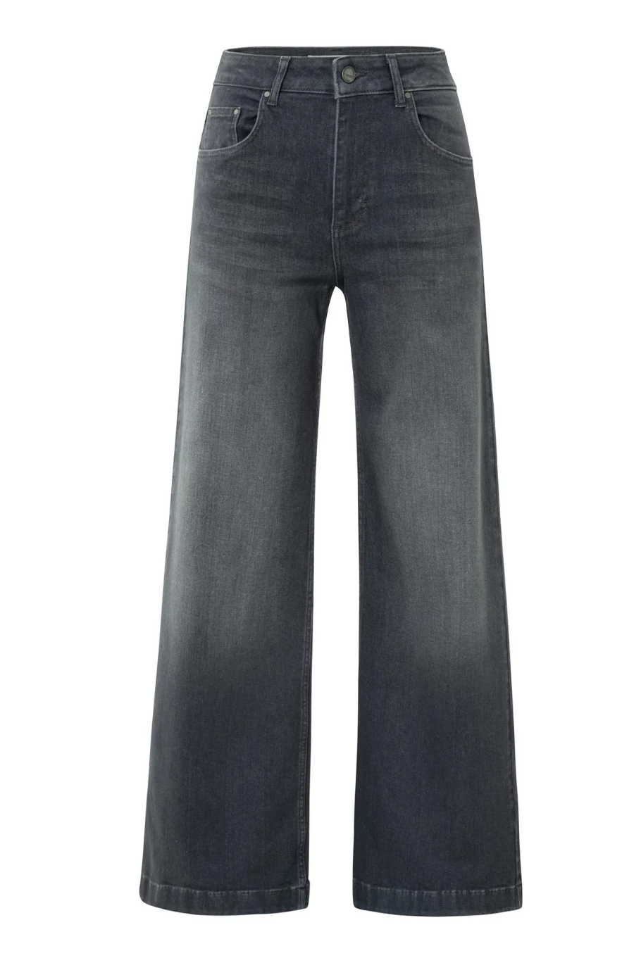 Yasmine Grey  Loose fit jeans with high waist and wide legs (L32) (Copy)