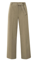 Load image into Gallery viewer, Yasmine Wide Leg Trouser in Capers Melange
