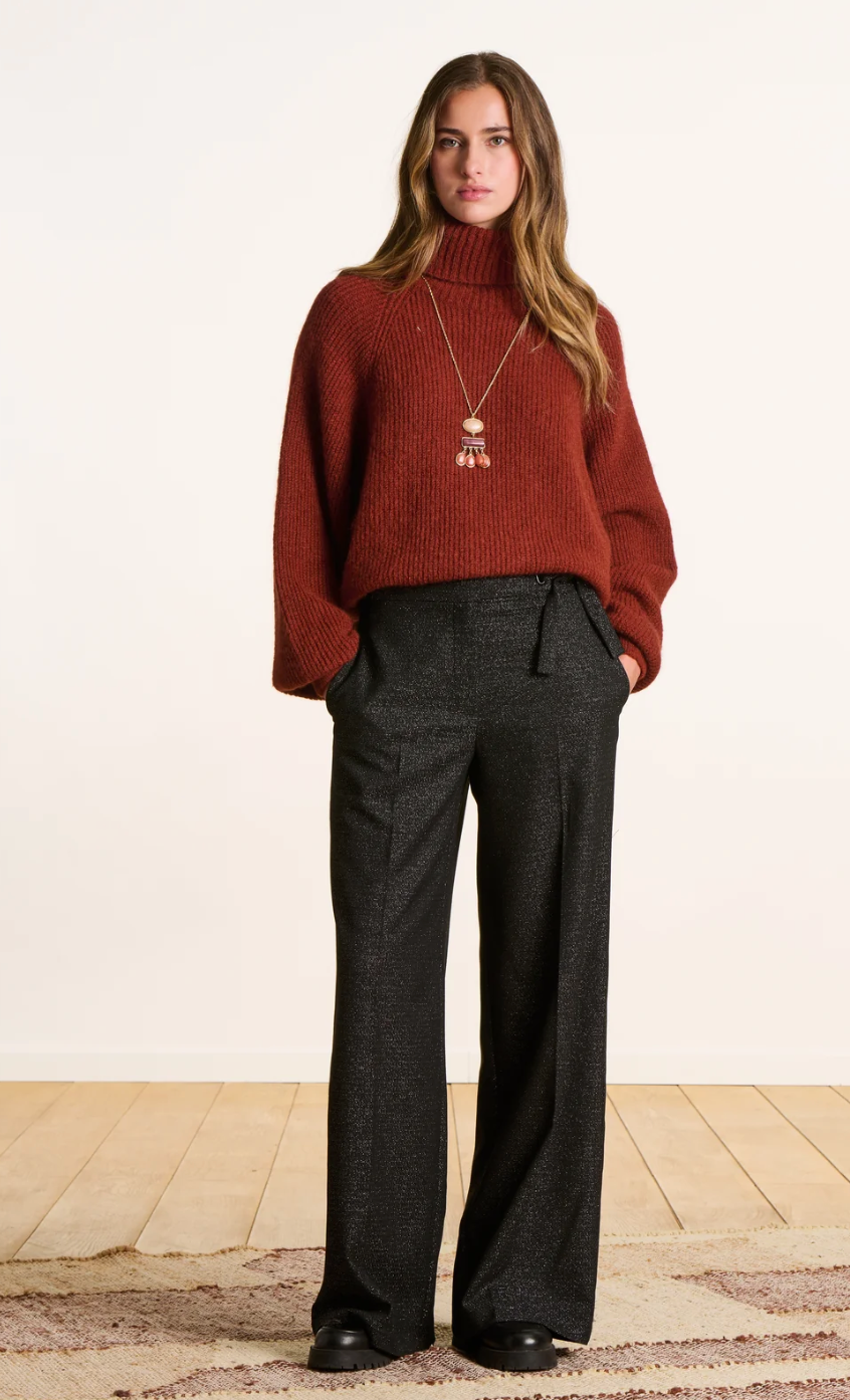 Faye Black Flecked Trouser