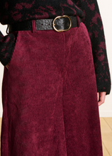Load image into Gallery viewer, Faye Burgundy Cropped Trouser
