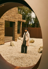 Load image into Gallery viewer, Faye Ecru Coat Fur Trim
