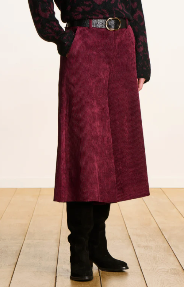 Faye Eda Burgundy Cord Culotte