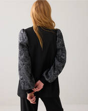 Load image into Gallery viewer, Summum Pinstripe Blazer with Jacquard Sleeve
