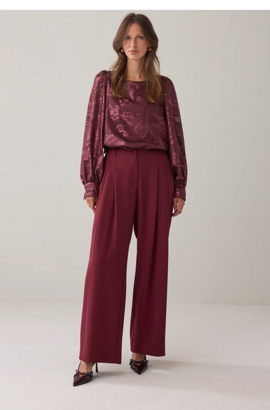 Summum Fluid Merlot Trousers