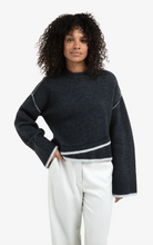 Load image into Gallery viewer, Yasmine Knit Sweater with Contrast lines
