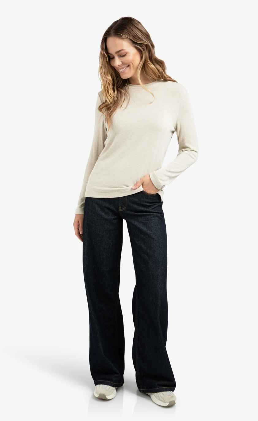 Yasmine Losse fit Denim rolled hem